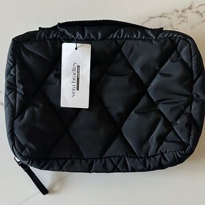 Vera Bradley Quilted Black Makeup Bag